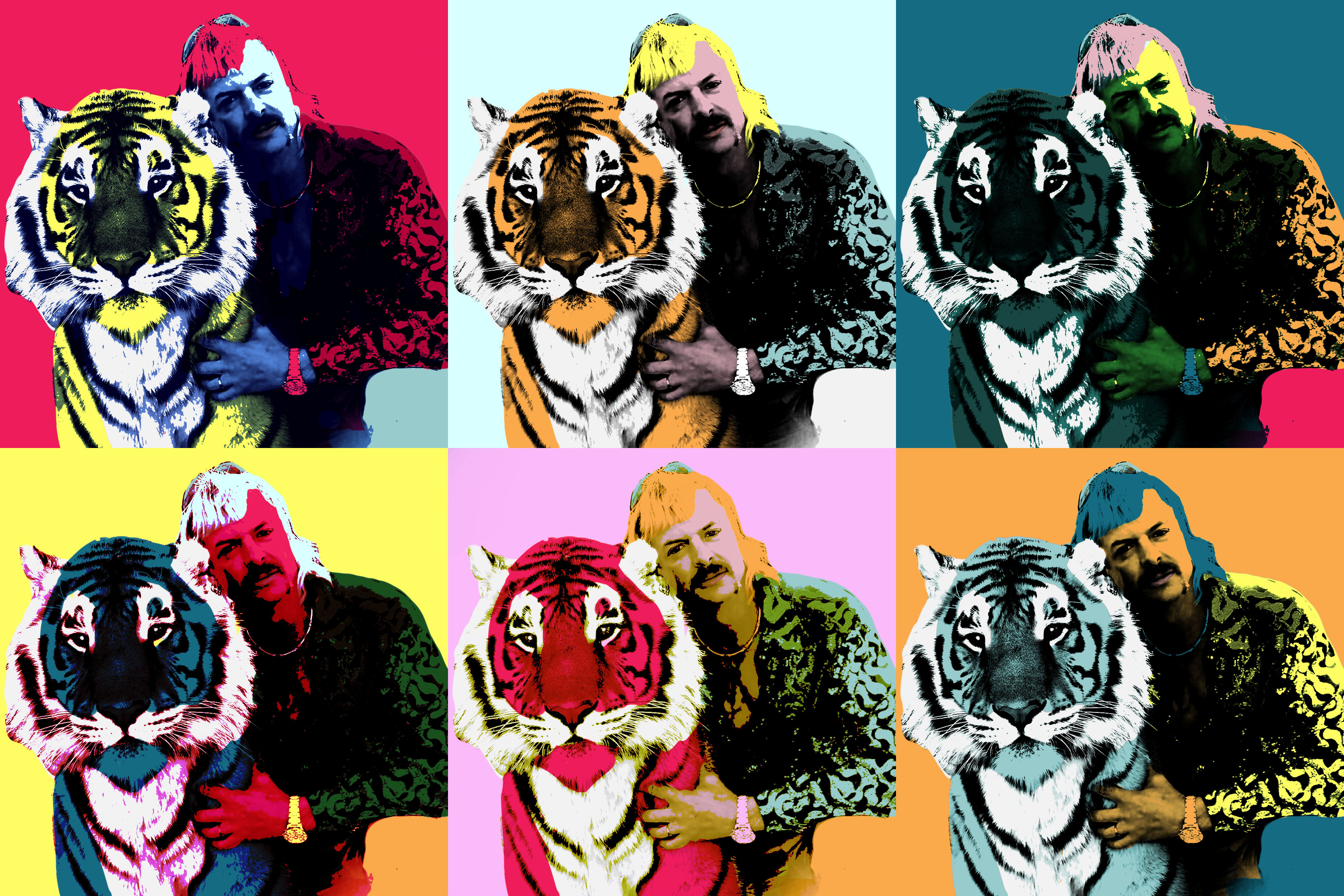 Tiger King x Warhol Collage 