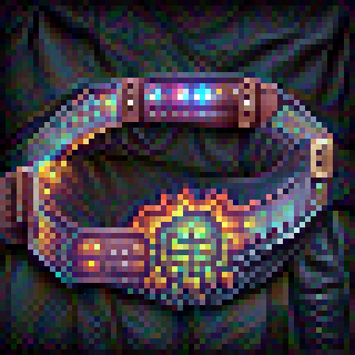 'Apocalypse Glow' Studded Leather Belt of Protection