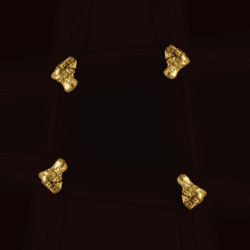 Distorted gold nugget collection image