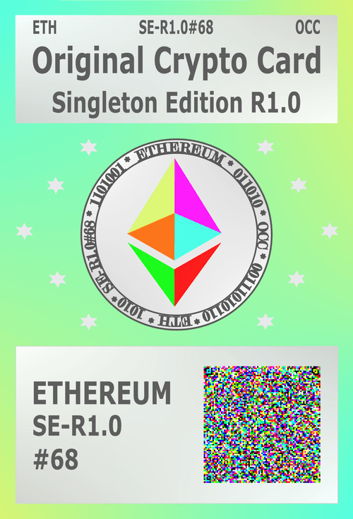 *Original Crypto Card*ETHEREUM*SE-R1.0#68*ETH*