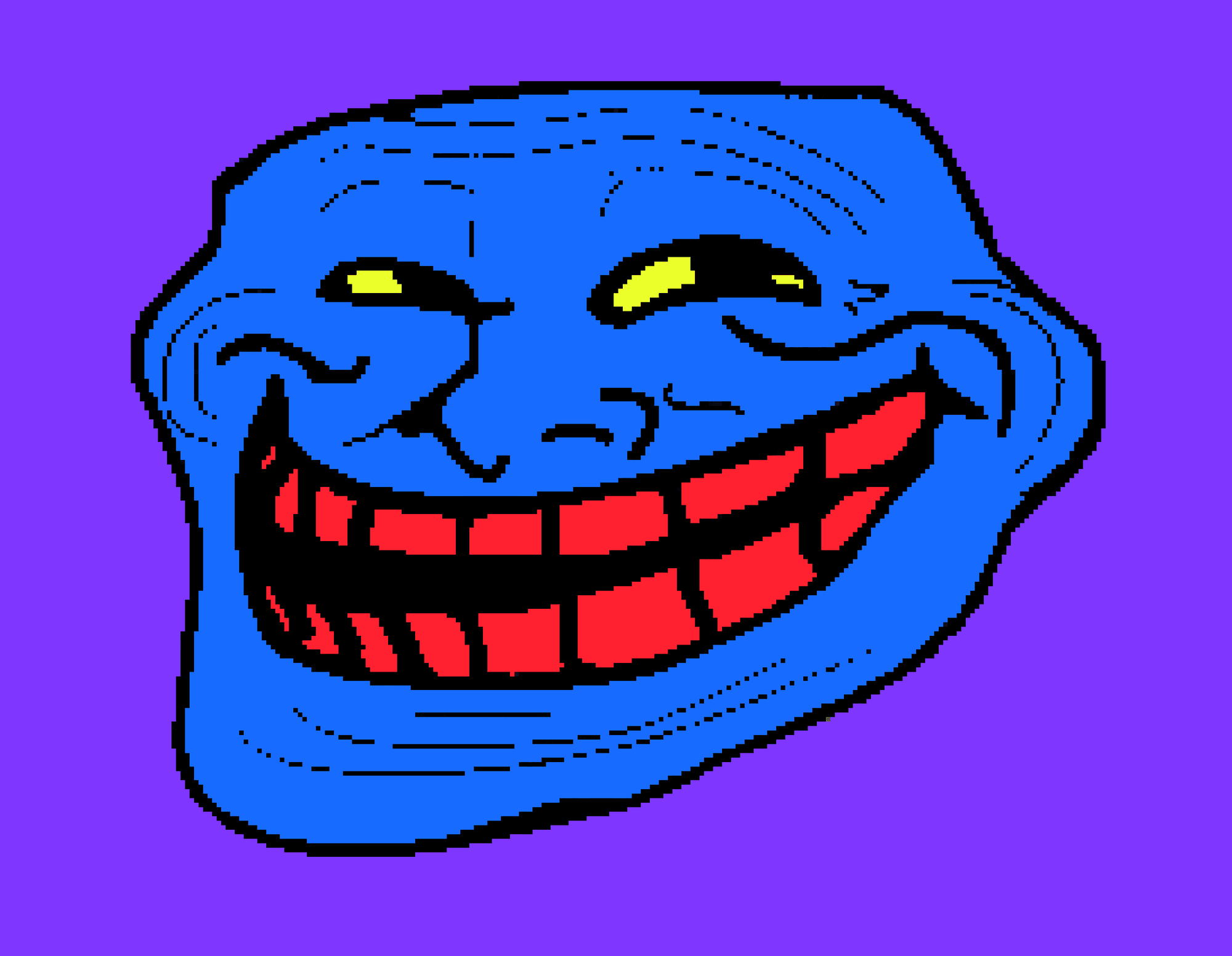 Pixilart - sad troll face by nooty
