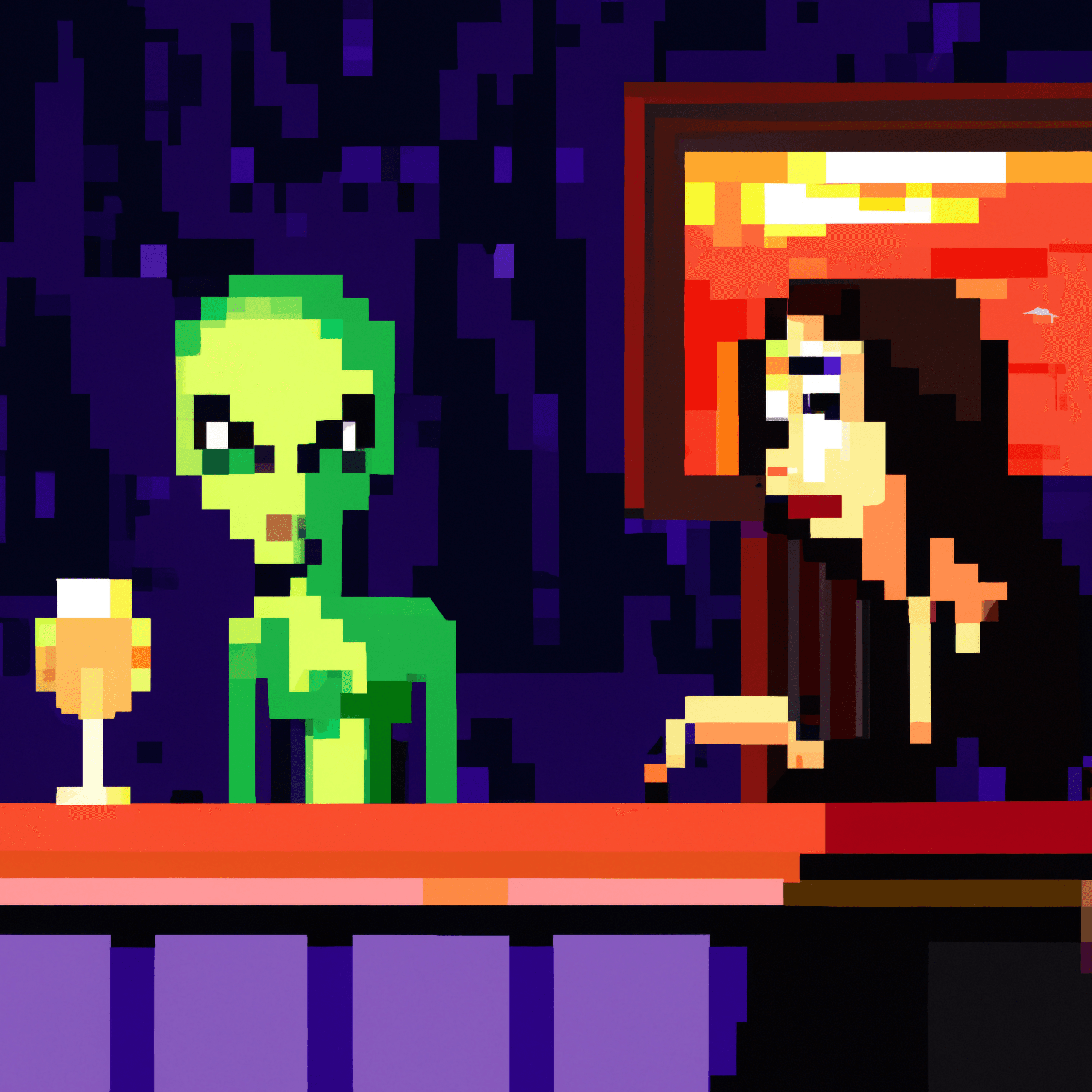 Mona Lisa Meets an Alien in a Bar #2: Small Talk