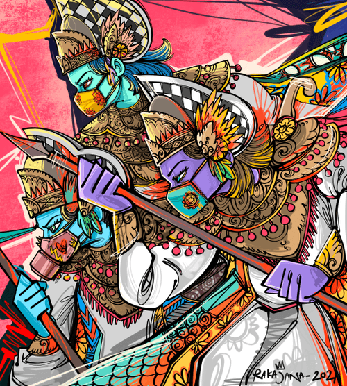 3 Balinese Warrior