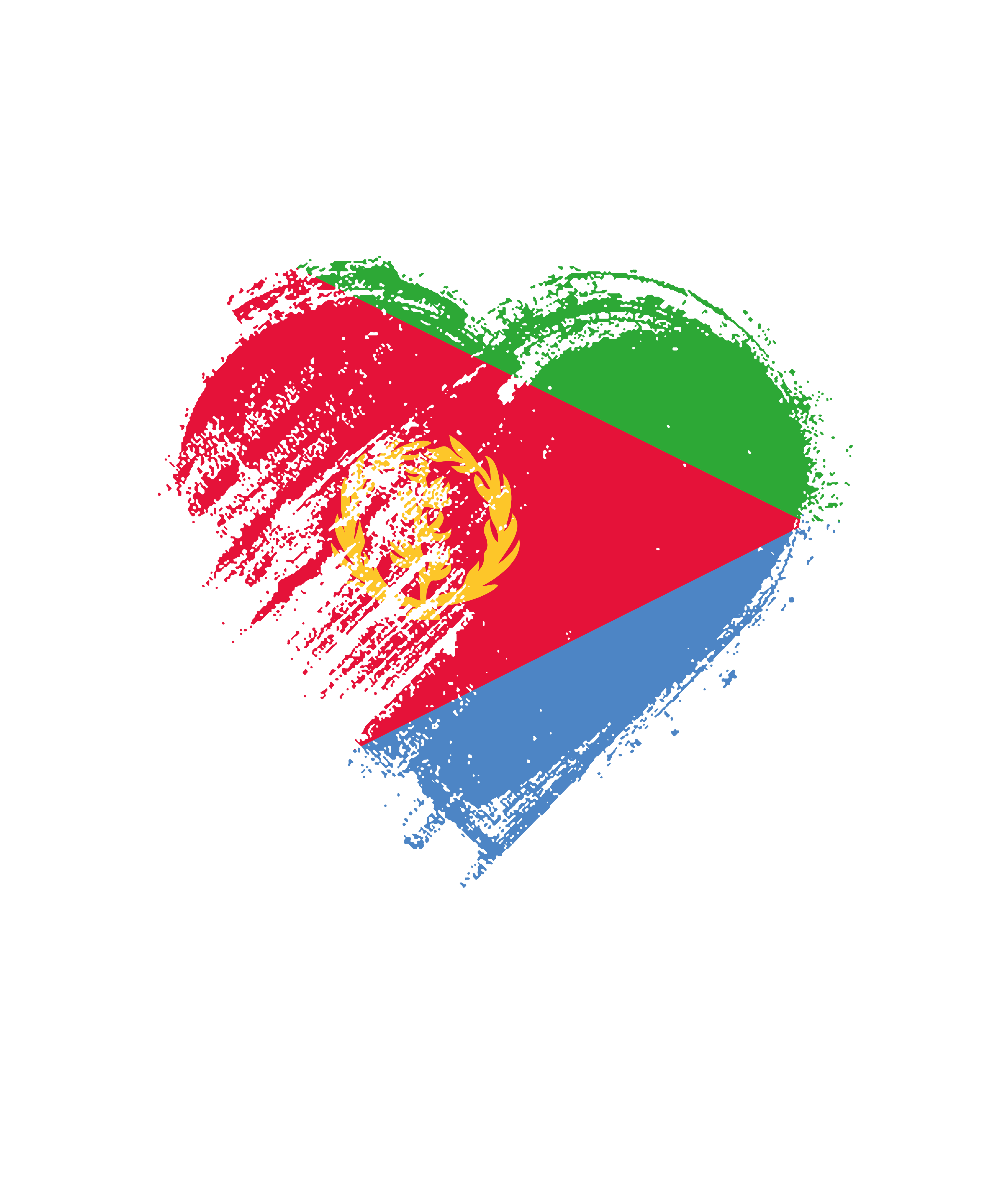 Grungy Love Flags -- Eritrea