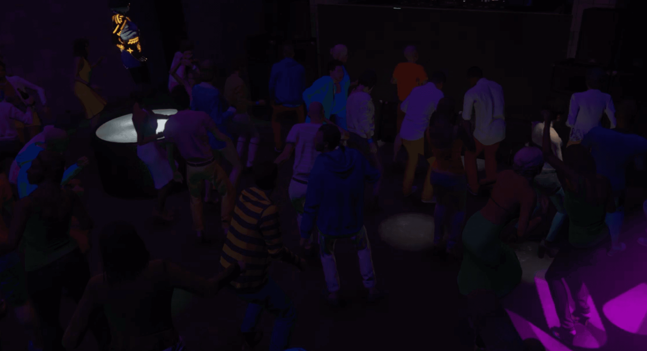 customers having fun dancing in nightclub