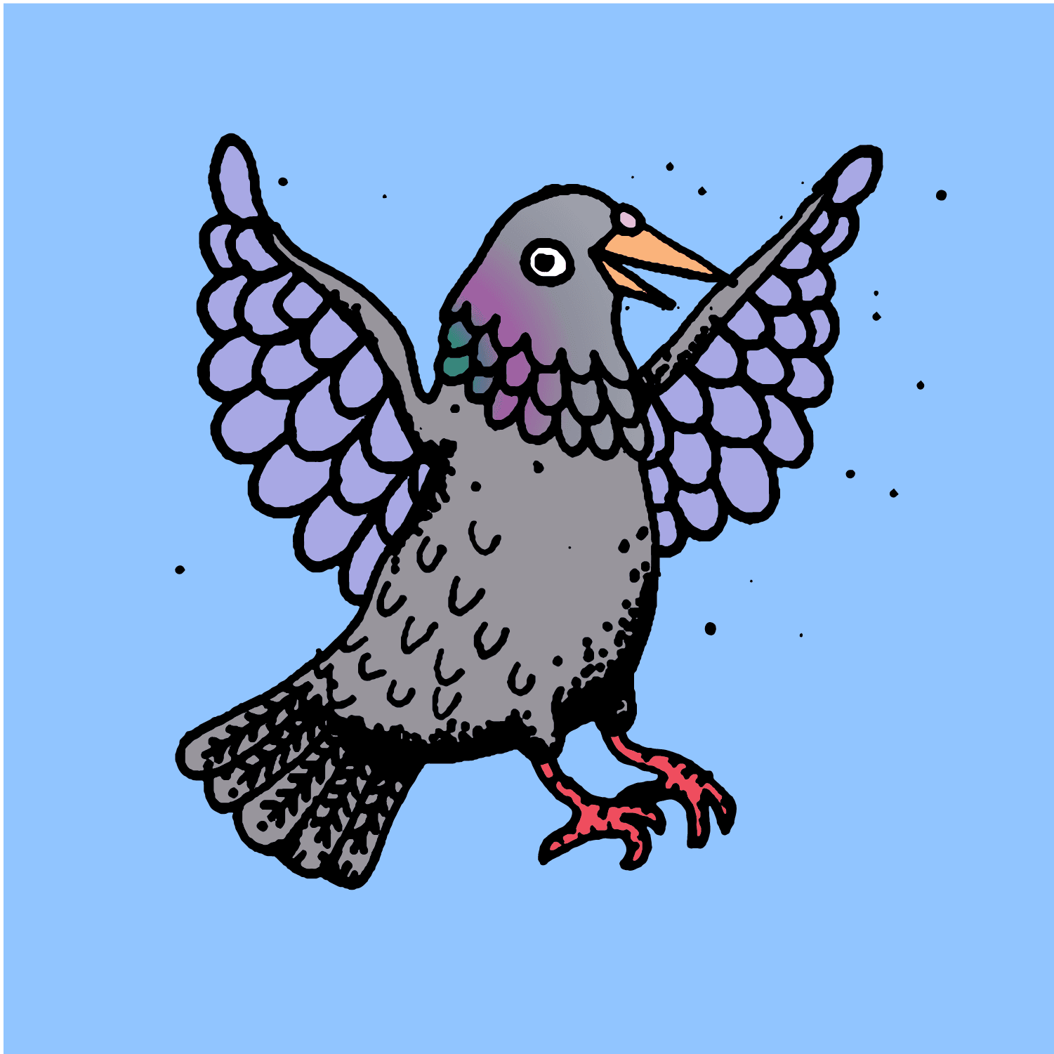Hood Pigeon #1414