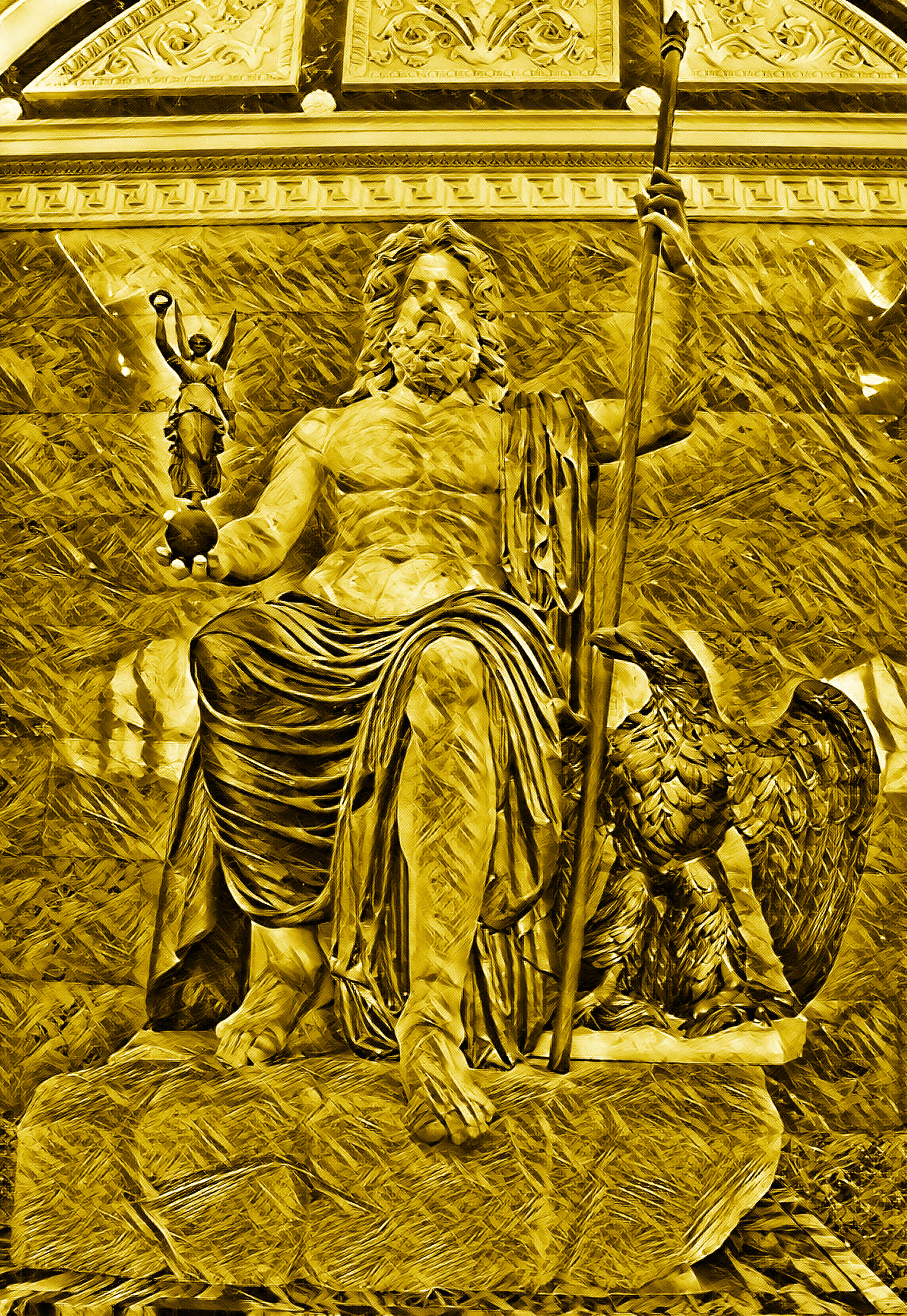 Crypto Gods Gold Series 1 GOD JUPITER Rare NFT Art Token by the Crypto Gods and Lead Artist SOLLOG