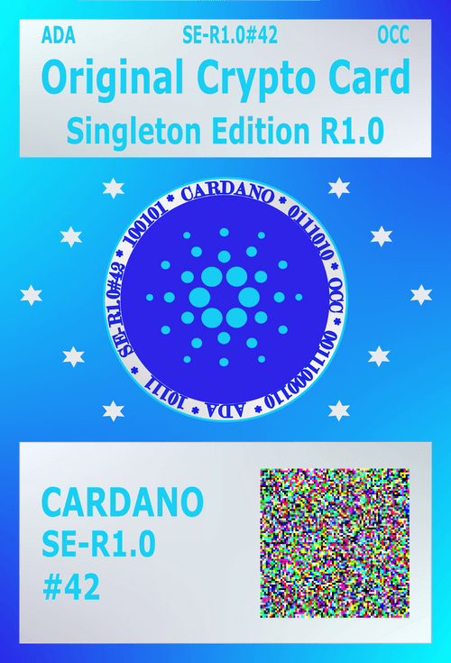 *Original Crypto Card*CARDANO*SE-R1.0#42*ADA*