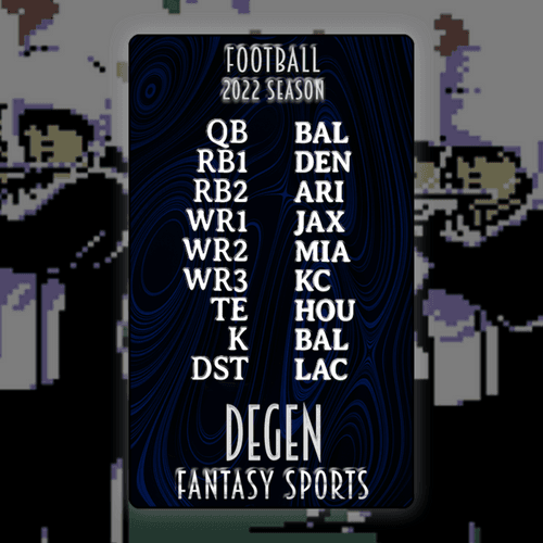 Degen Fantasy Sports FB 2022 #103