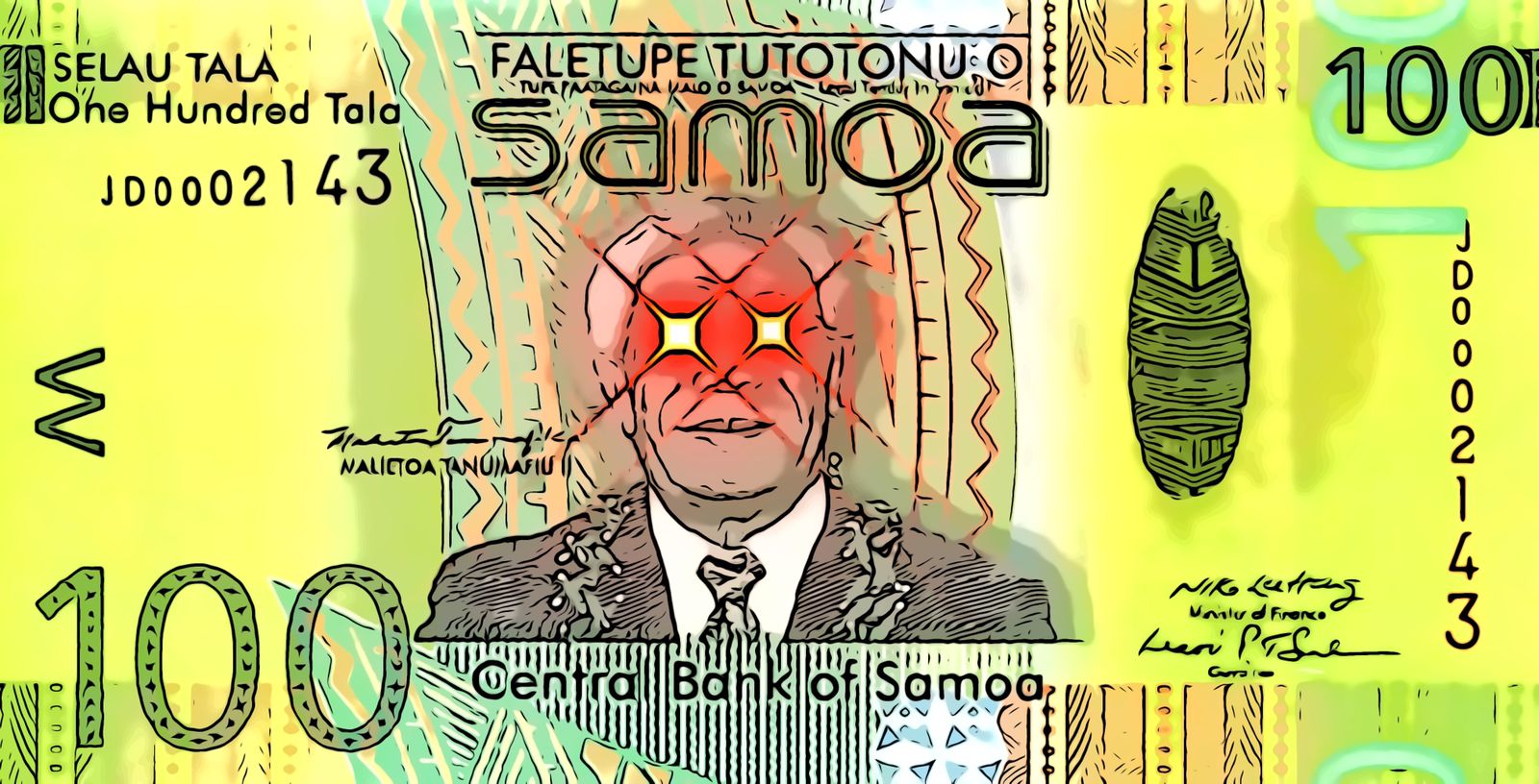 Burn 100 Samoan Tala 