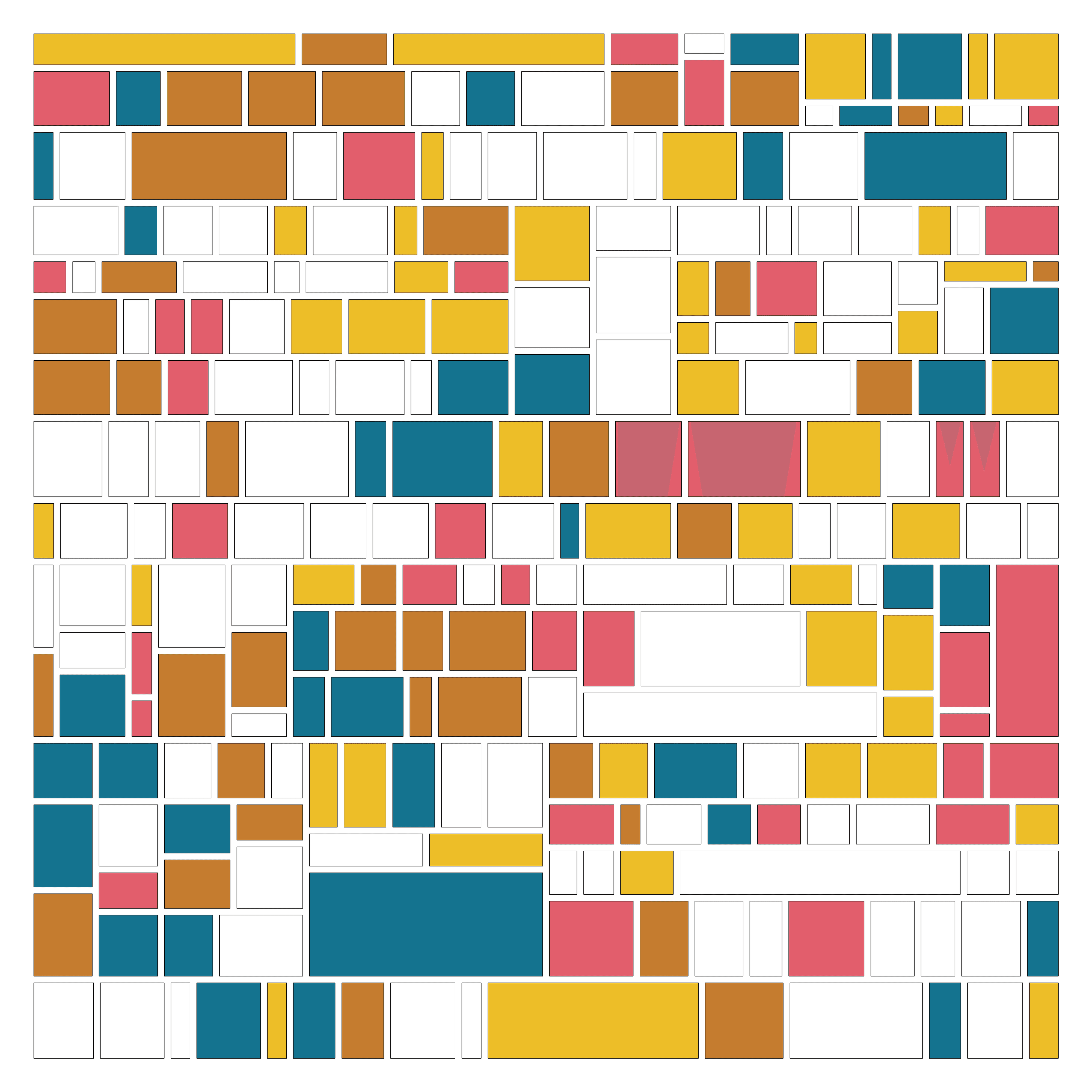 '256c' - Mondrian Inspired - MooniTooki Project - Art from Crypto Data