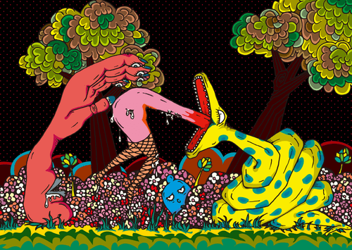 Temptation Snakes and Hands