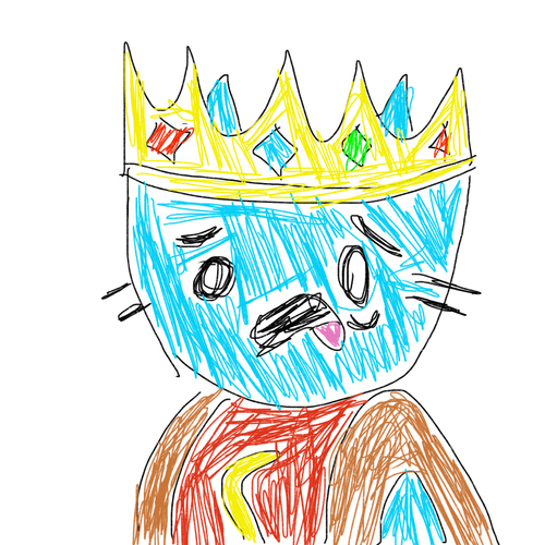 Hand Drawn Cool Cat 9521