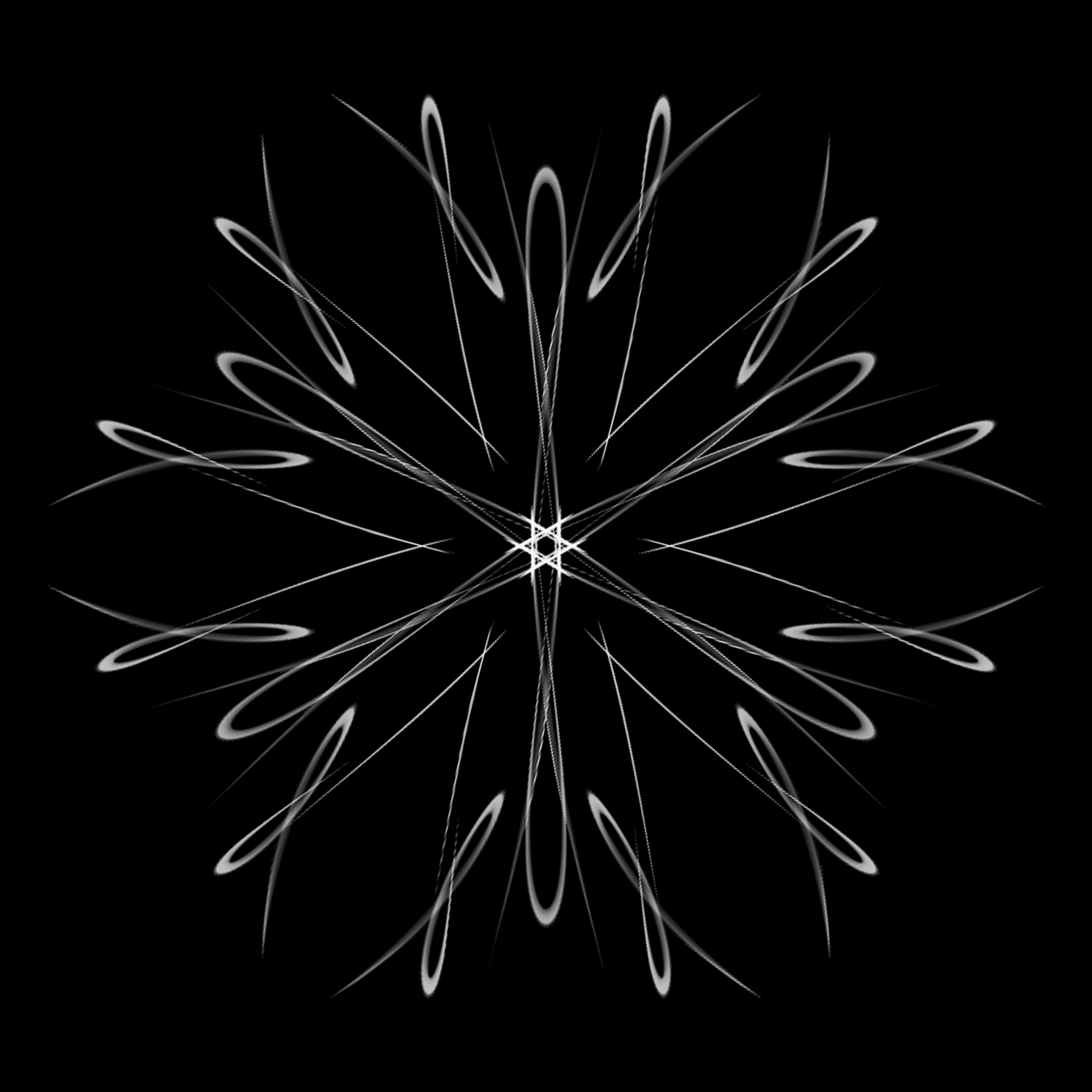Beautiful Monochrome Hexagon #003m / JPG_3200x3200