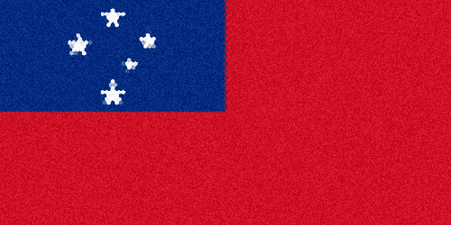 Pixel flag of Samoa