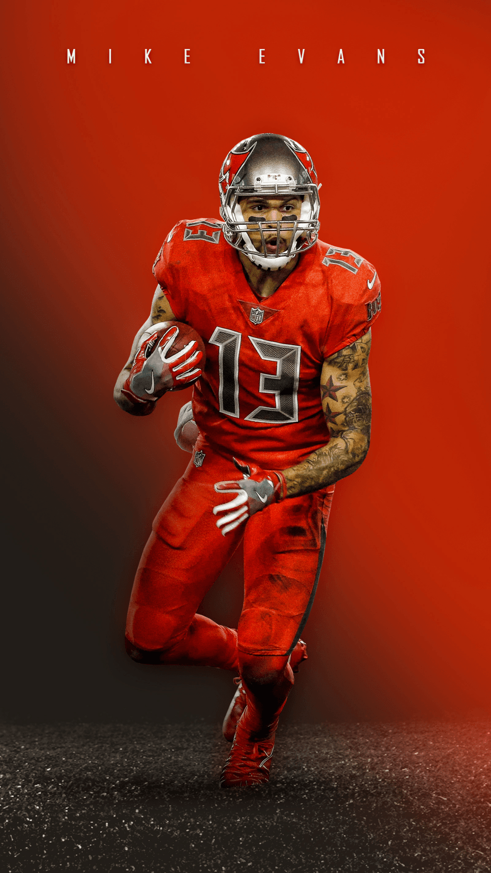 Player Football Tampa Bay Buccaneers Player Mike Evans Mikeevans Mike Evans  Mike Evans Poster by Wrenn Huber - Fine Art America