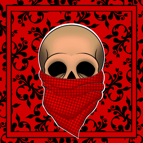 Red Flag Skull