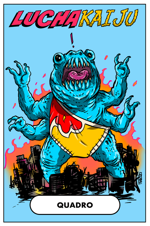 Lucha Kaiju - Quadro
