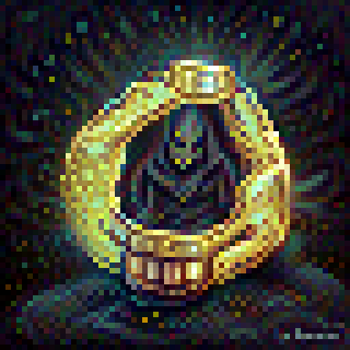 'Grim Bender' Gold Ring of Enlightenment +1