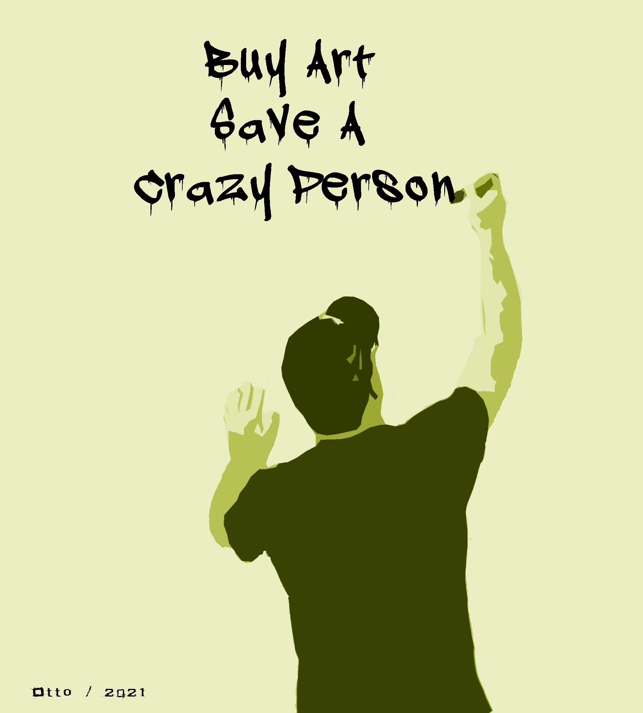 Buy Art Save A Crazy Person Light Yellow Limted Edition