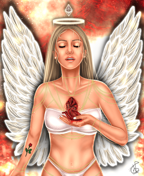 Angel broken heart