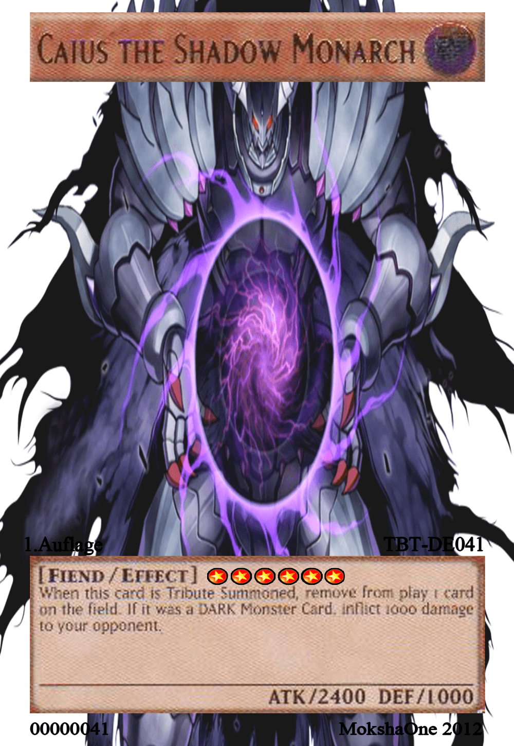 Caius the Shadow Monarch - YU-GI-OH! Cards [Anime|Full Art] | OpenSea