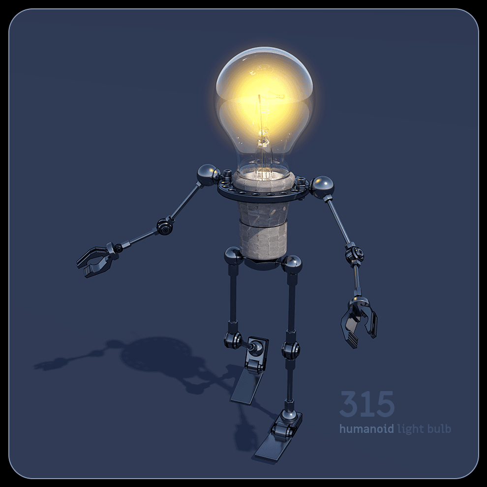 Humanoid light bulb 315