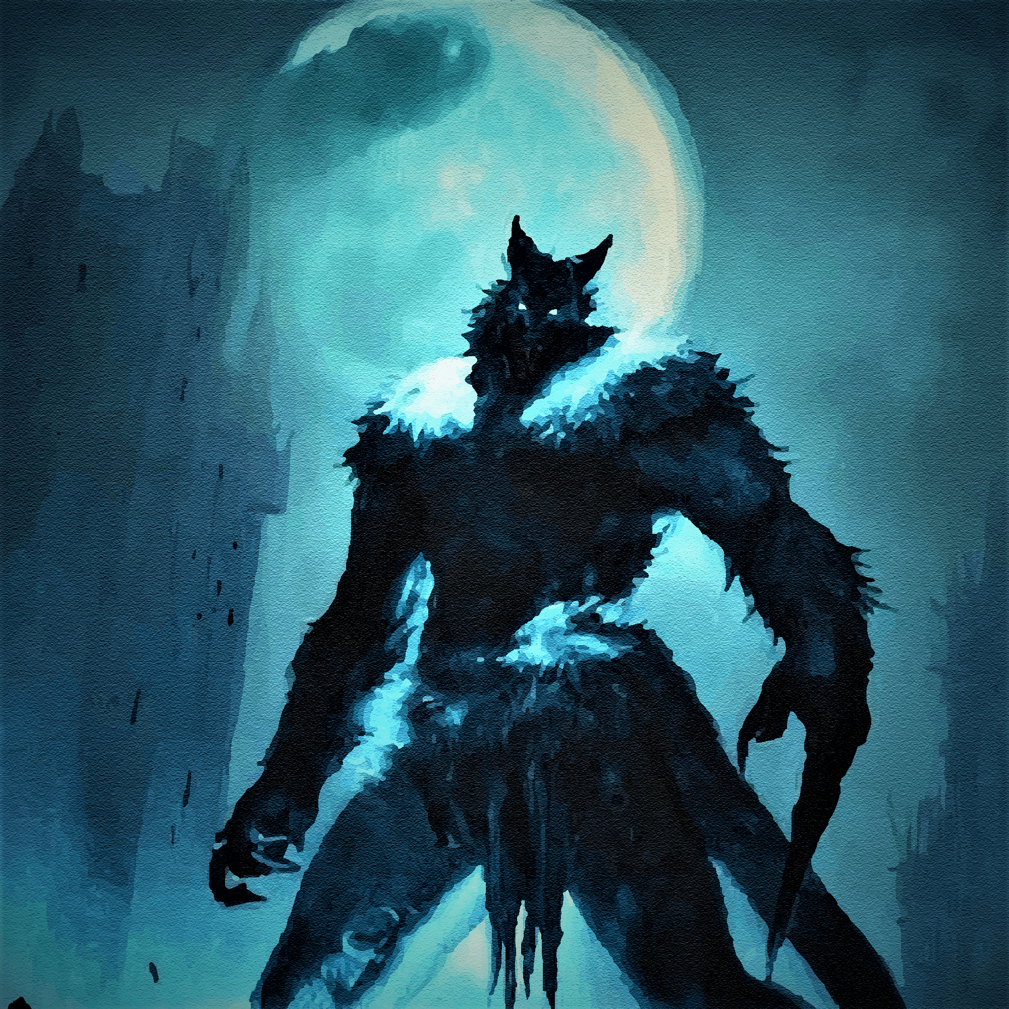 Blue Fur Werewolf