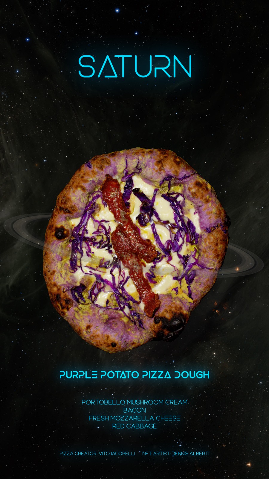 SATURN - Pizza Galaxy by Vito Iacopelli