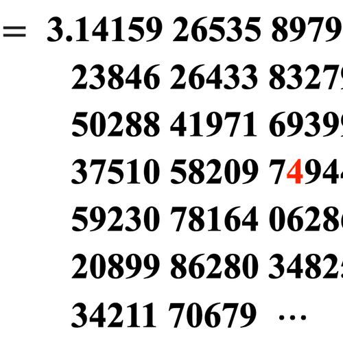 The 57th Decimal Place First 100 Digits of Pi OpenSea