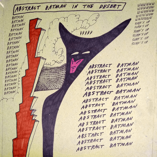 Abstract Bat Man in the Desert - Jon Sarkin #050q 