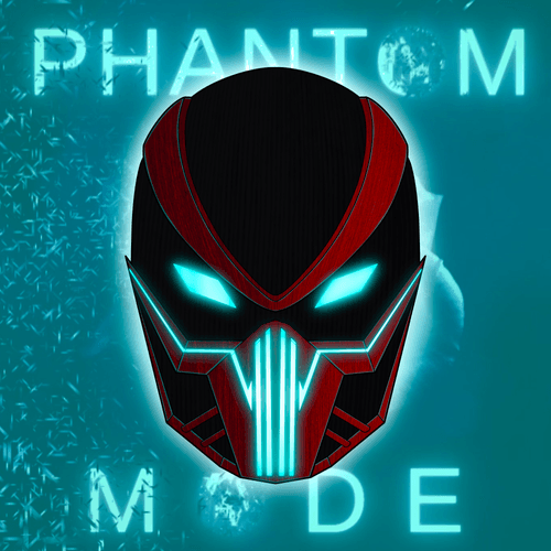 Phantom Neon Light Blue Mask