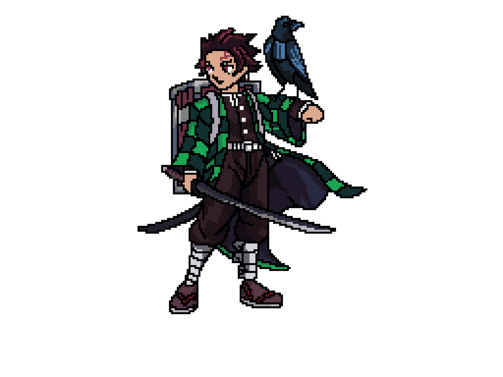 Tanjiro Kamado Pixel Art - Top Anime Collection | OpenSea