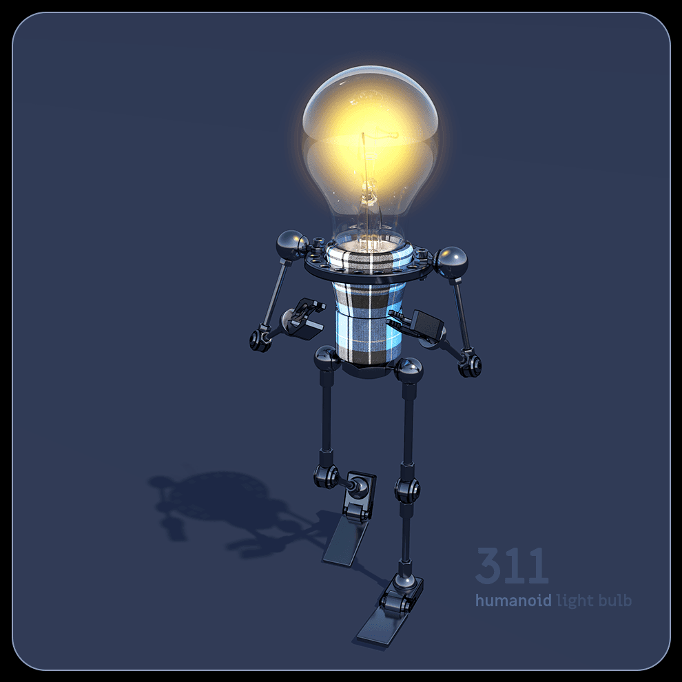 Humanoid light bulb 311
