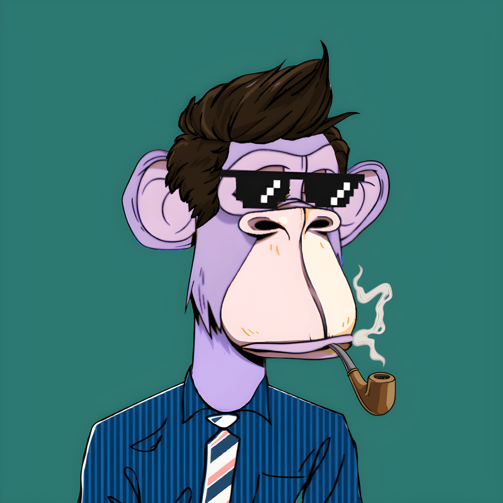 Bored Ape Purple With Cigar Nftallinone OpenSea 