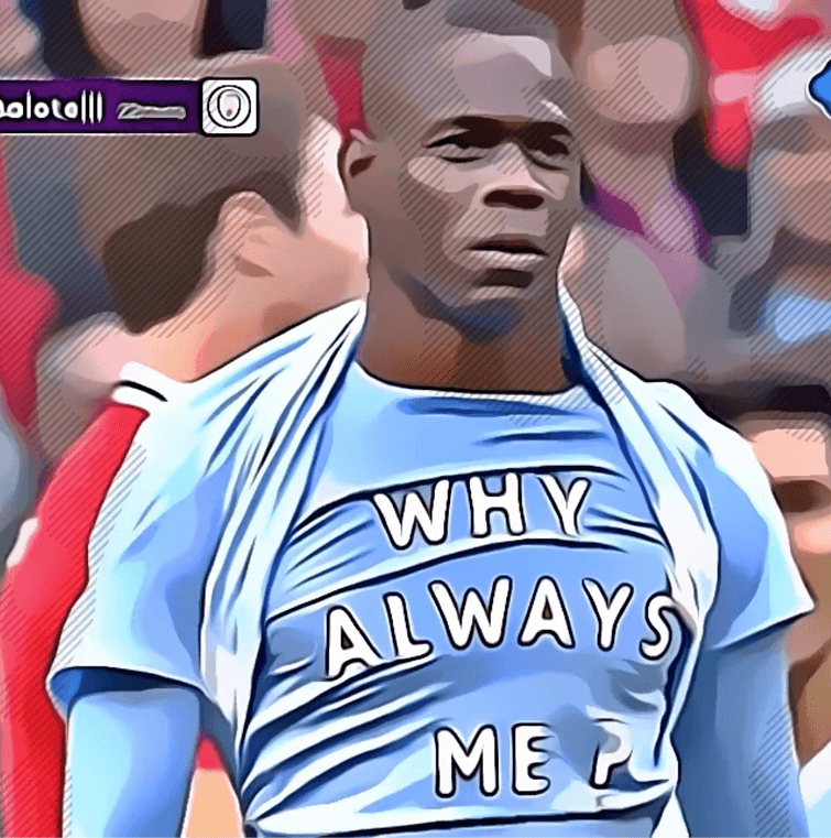Balotelli "Why Always Me" celebration, pastel - CryptoVids Footy | OpenSea