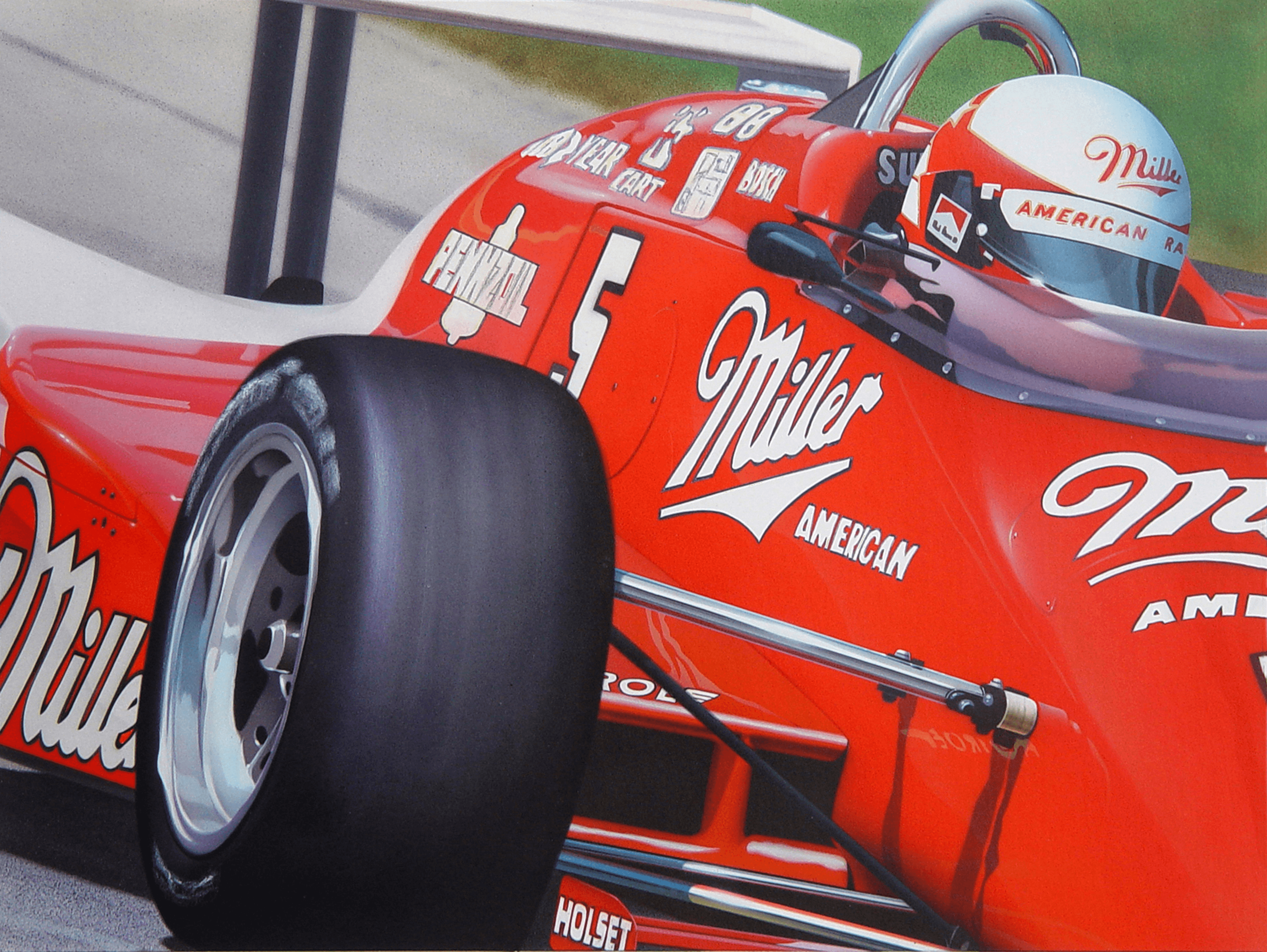 Formula One Miller American Ad Campaign by MadMen Artist Joseph Milioto