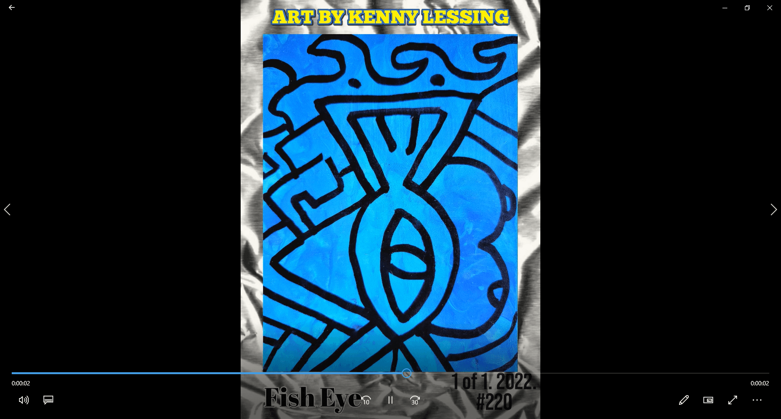 Fish Eye  - 2022 #ArtByKennyLessing 1 of 1 card #220