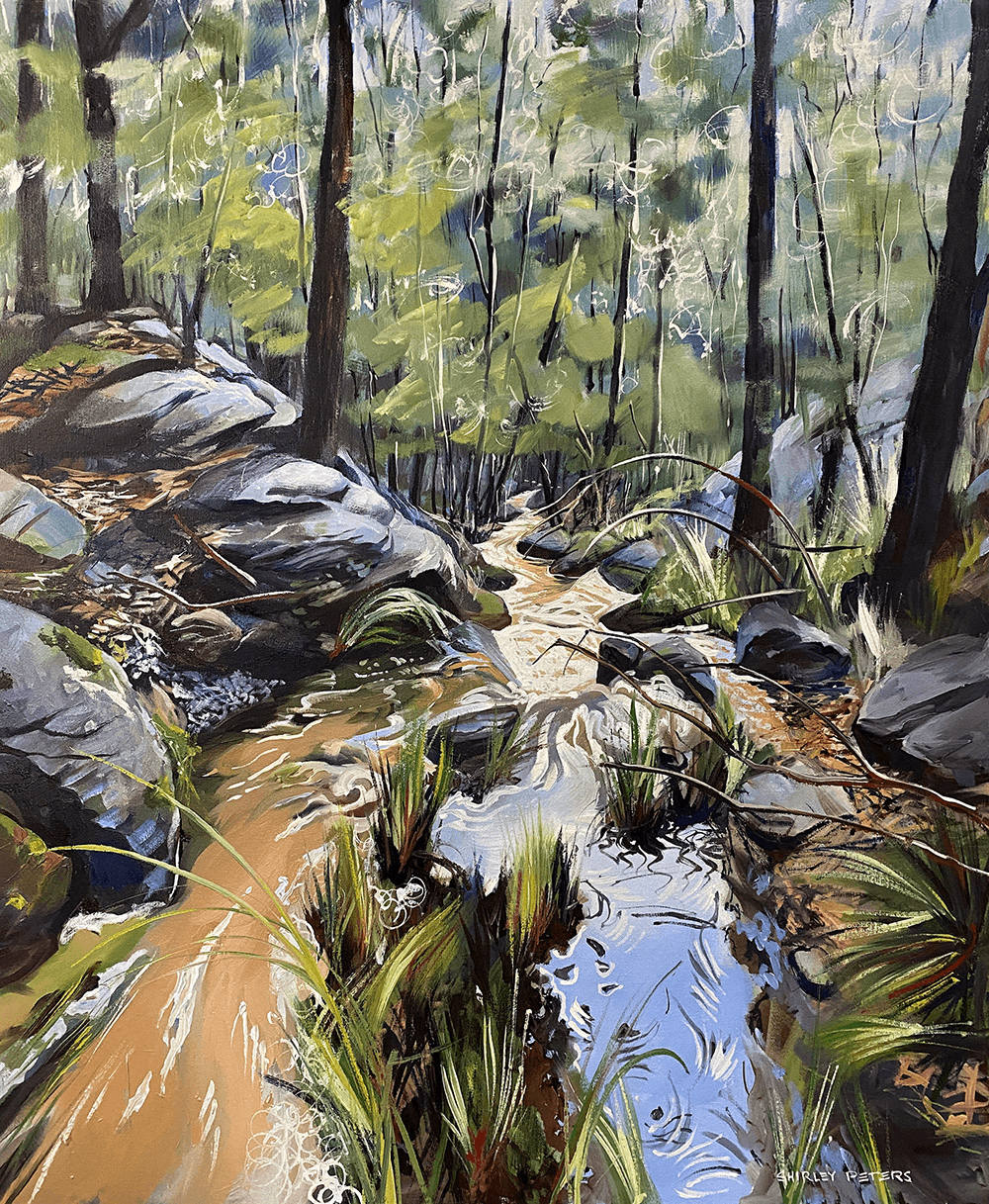Flowing Water Oil Painting "On Way to Nepean"