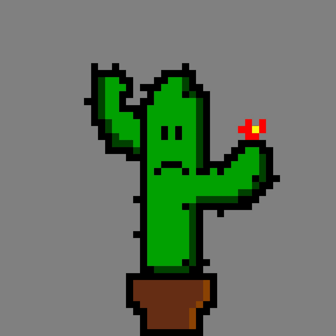 Catchy Cactus 8bit version #002
