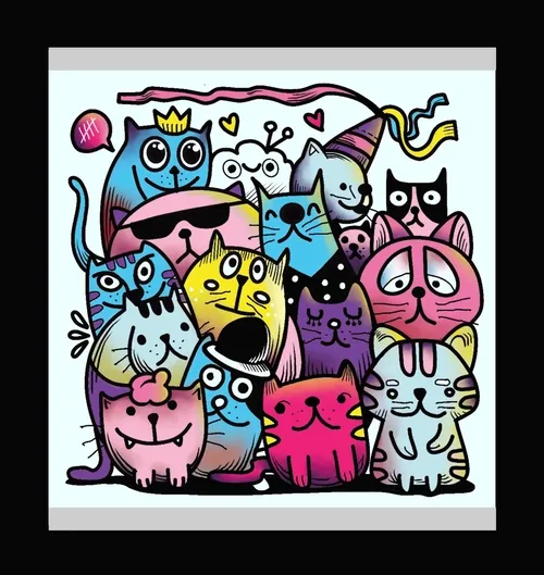 A Doodle I Drew on my iPad "CAT"