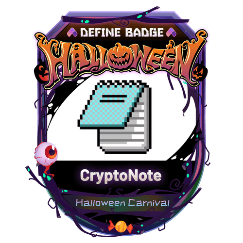 Crypto Note Badge by DeFine