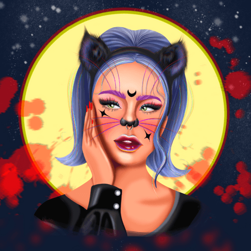 Kitten on Halloween