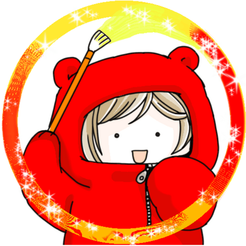 赤いクマ②