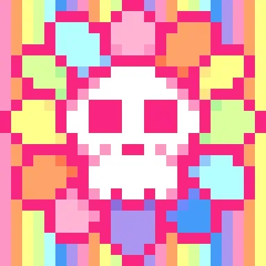 Kawaii SKULL #3100 Super Happy Flower