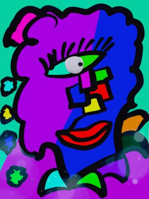 Vera Colorful Abstract Girl