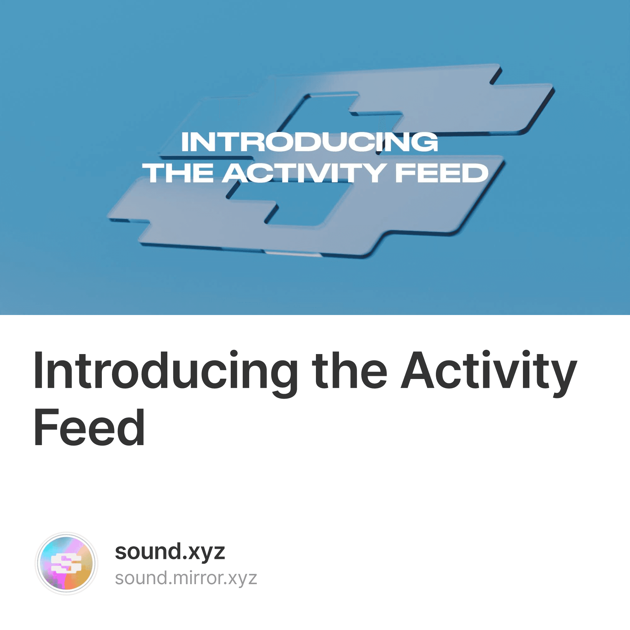 Introducing the Activity Feed Collection OpenSea