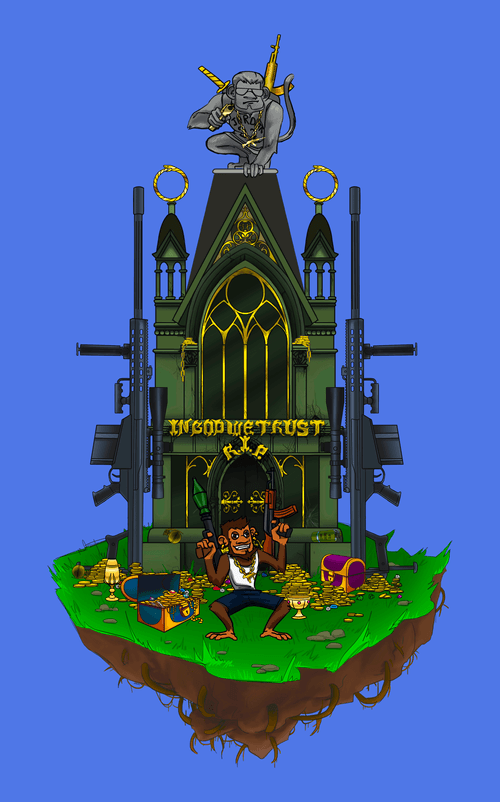 TOMB RICH APE STATUE Composition #14