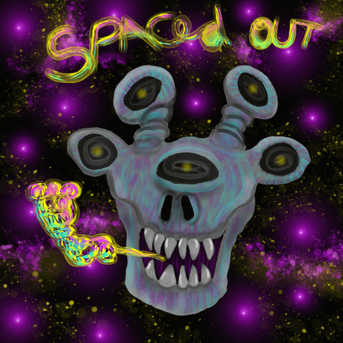 Spaced Out #194 (Alien Skull #4)-by moriARTy art