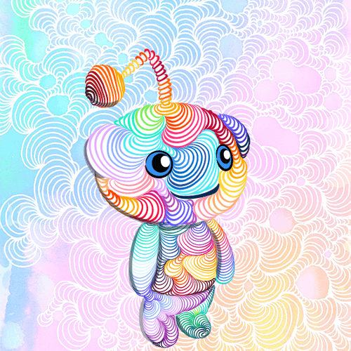 Rainbow Foustling 161 Foustlings x Reddit Collectible Avatars OpenSea